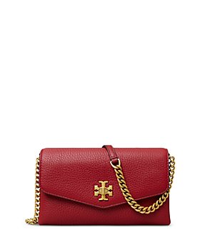 Tory Burch - Kira Pebbled Leather Chain Wallet