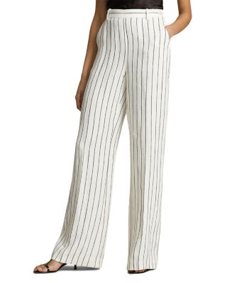 パンツ Ralph Lauren Stripe Linen Pants Striped Linen Jacquard Straight Pant | Ralph Lauren