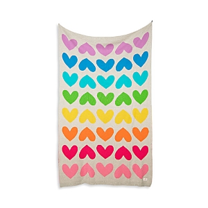 Pink Lemonade Hearts Travel Throw Blanket In Blush