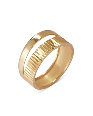 Argento Vivo Textured & Polished Split Ring