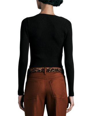 【関税込み】rag & bone グレー Aulton Sweater トップス rag & bone Asher Square Neck Rib Knit Long Sleeve Top