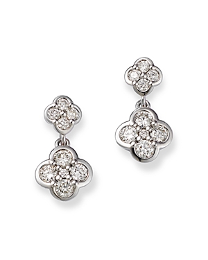 Bloomingdale's Diamond Clover Drop Earrings 14k White Gold, 0.50 Ct. T.w. - 100% Exclusive