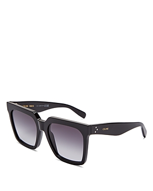 Celine Bold 3 Dots Square Sunglasses, 55mm In Black