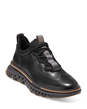 Shop Cole Haan Men's 5.zerogrand Wing Ox Sneakers In Black/pavement
