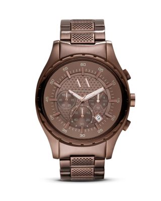 Armani Exchange Men's A|X Arnami Exchange Brown Chronograph, 45mm