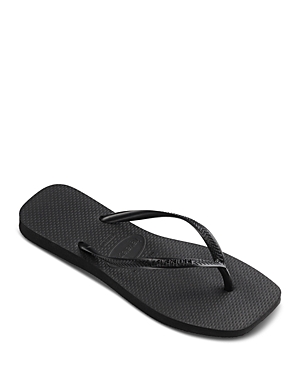 Havaianas Women's Slim Square Toe Slip On Flip Flop Sandals In Black