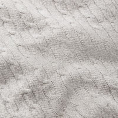 Cable Cashmere Throw Blanket