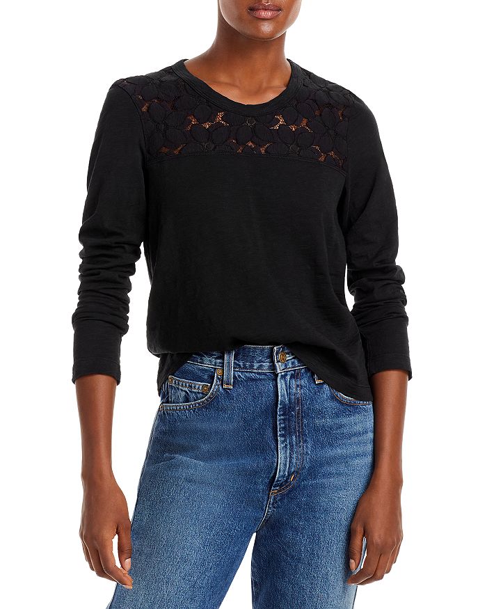 Yoke Relaxed Tee in Green Paisley