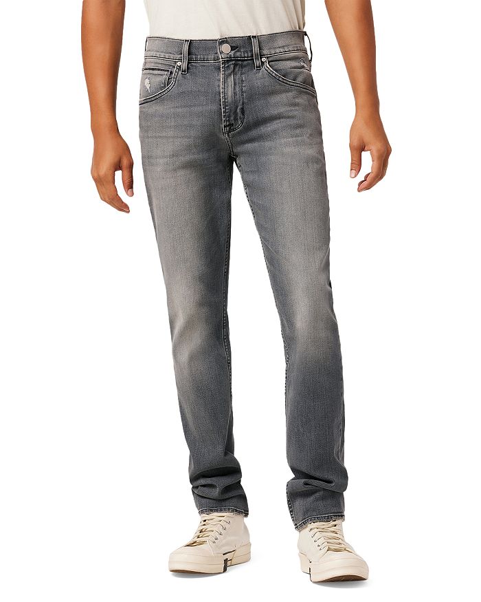Hudson Blake Slim Straight Fit Jeans in County Black | Bloomingdale's