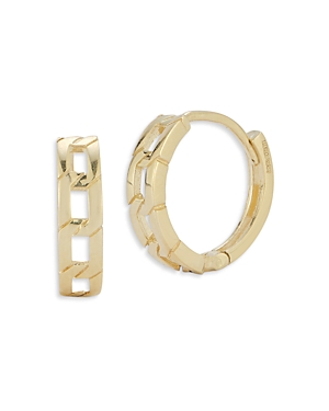 14K Yellow Gold Chain Huggie Earrings - 100% Exclusive