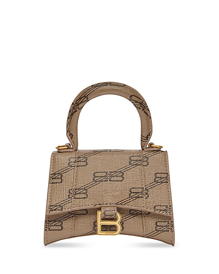 Balenciaga Mini Hourglass Top Handle Bag in Gold