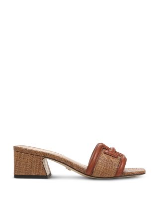 Women's Waylon Square Toe Logo Block Heel Sandals