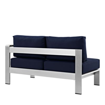 Shore Right-Arm Corner Sectional Outdoor Patio Aluminum Loveseat