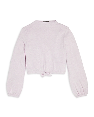 Aqua Girls' Mock Neck Tie Front Sweater, Big Kid - 100% Exclusive In Lavender