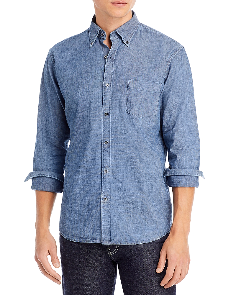 Peter Millar Crown Tamworth Chambray Stretch Sport Shirt