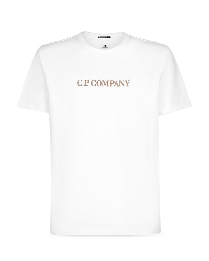 C.P. Company Mercerized Cotton Jersey Embroidered Logo Graphic Tee ...