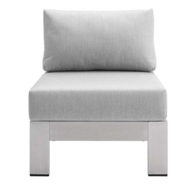  Shore Sunbrella Fabric Aluminum Outdoor Patio Armless Chair