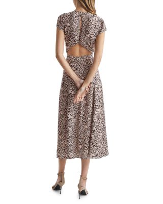REISS Livia Printed Split Midi Dress | Bloomingdale's Women