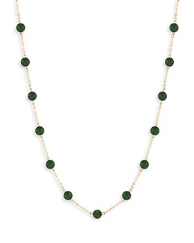Bloomingdale's - Malachite Station Necklace in 14K Yellow Gold, 18" - 100% Exclusive