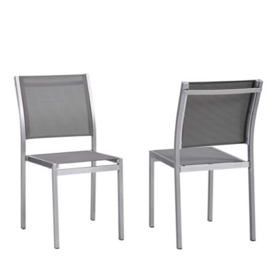 Modway Shore Aluminum Outdoor Patio Dining Chair, Set of 2