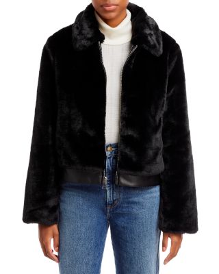 Aqua faux 2024 fur coat