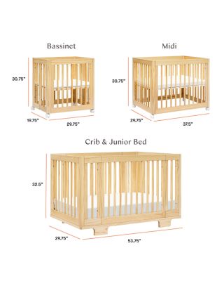 Yuzu 8 in 1 Convertible Crib with All Stages Conversion Kits