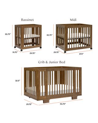 Yuzu 8 in 1 Convertible Crib with All Stages Conversion Kits