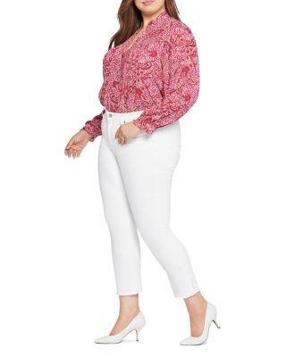 Sheri High Rise Slim Ankle Jeans in Optic White