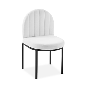 Modway Isla Channel Tufted Upholstered Dining Side Chair In Black/white