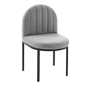 Modway Isla Channel Tufted Upholstered Dining Side Chair In Black/gray