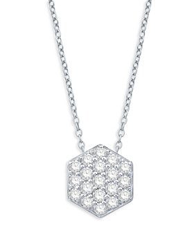Bloomingdale's - Diamond Hexagon Pendant Necklace in 14K White Gold, 0.25 ct. t.w. - 100% Exclusive