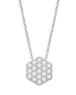 Bloomingdale's Diamond Hexagon Pendant Necklace in 14K White Gold, 0.25 ct. t.w. - 100% Exclusive