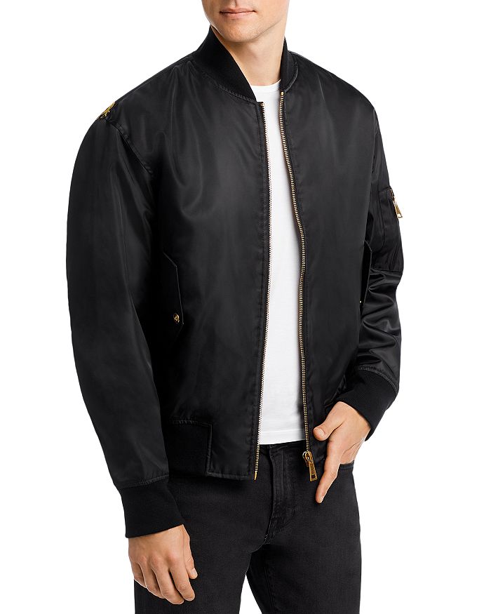 Versace Jeans Couture Baroque Logo Bomber Jacket | Bloomingdale's