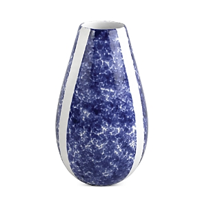 Vietri Santorini Sponged Vase In Blue
