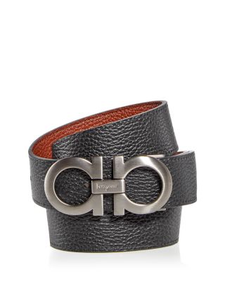 Men's Double Gancini Leather Reversible Belt