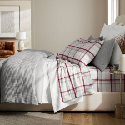 Boll and Branch Classic Plaid store King Sheet set