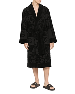 Dolce & Gabbana Dg Logo Jacquard Bathrobe