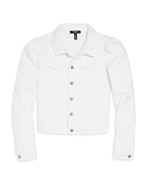 Aqua Girls' Puff Sleeve Denim Jacket, Big Kid - 100% Exclusive In White