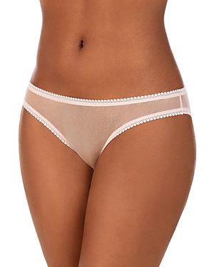 On Gossamer Mesh Hip Bikini In Peach Pearl
