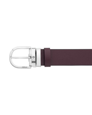 Men's Horseshoe Buckle Reversible Leather Belt