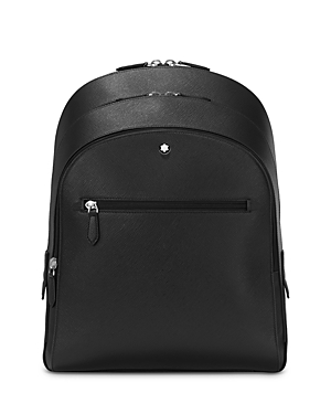 Shop Montblanc Sartorial Leather Backpack In Black