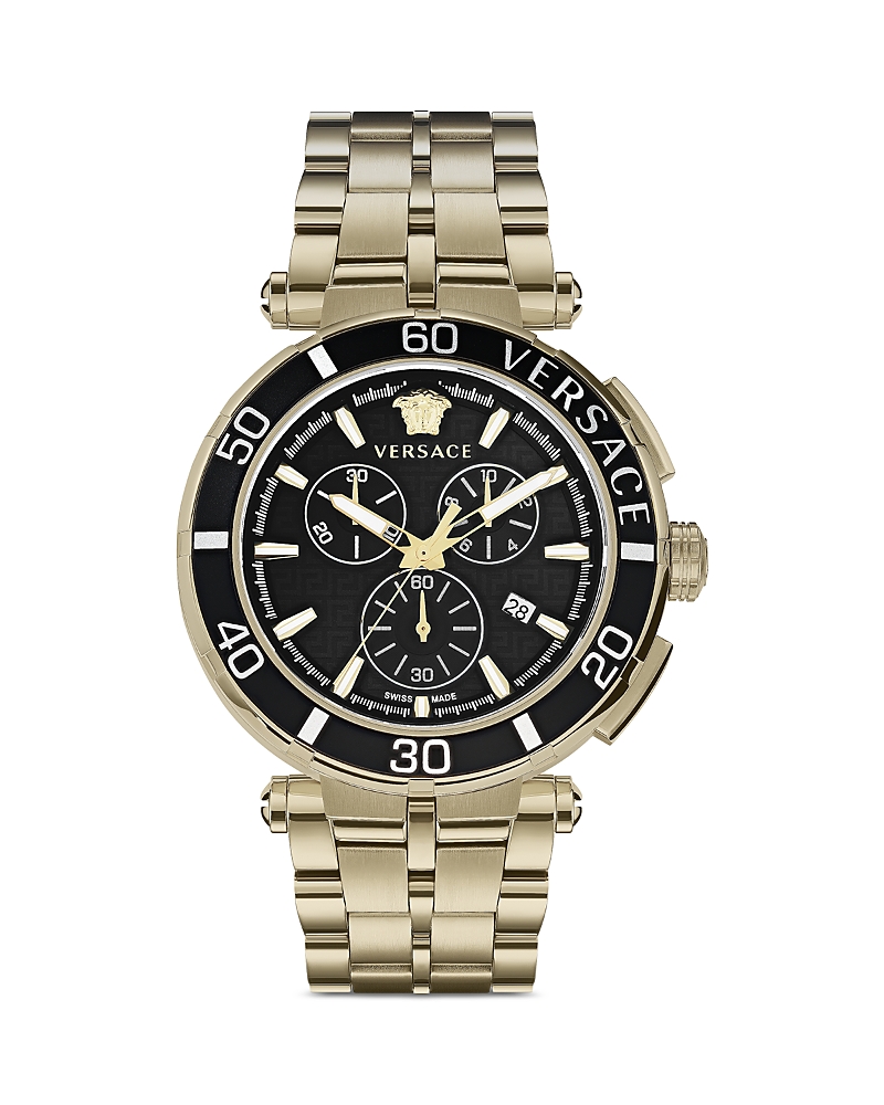 Versace Greca Chrono Bracelet Watch In Multi