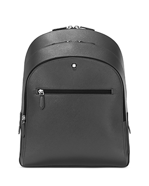 Montblanc Sartorial Leather Backpack In Gray
