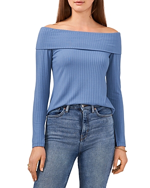 1.state Ribbed Off-the-Shoulder Top
