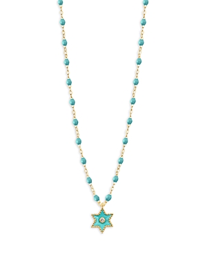 Gigi Clozeau 18k Yellow Gold Etoile Star Diamond Pendant Necklace, 16.5 In Blue/gold
