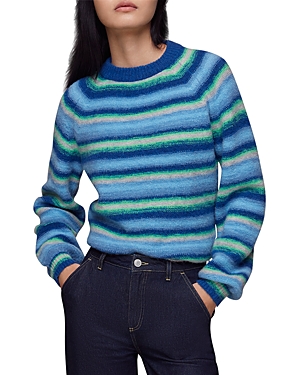 Whistles Striped Sweater In Blue/multi