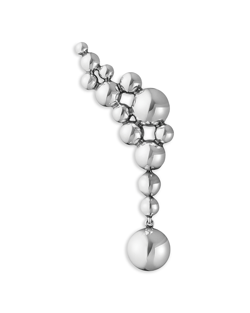 Georg Jensen Sterling Silver Moonlight Grapes Ear Climber, Right Orientation In Silver