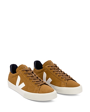 Shop Veja Men's Campo Low Top Sneakers In Camel/white
