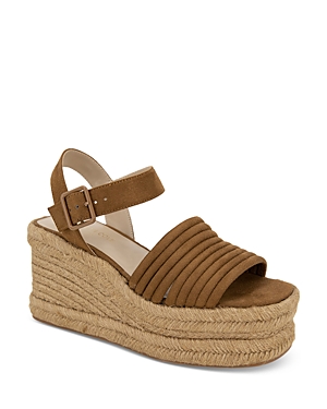 Kenneth Cole Women's Shelby Ankle Strap Espadrille Platform Sandals In Brown