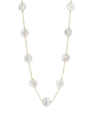 Bloomingdale's Fine Collection - Cultured Freshwater Pearl Collar Necklace in 14K Yellow Gold, 18" - Exclusive